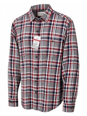 Wind River Red Gray Plaid Flannel Shirt Mens LT Cotton Button Up Classic NWT